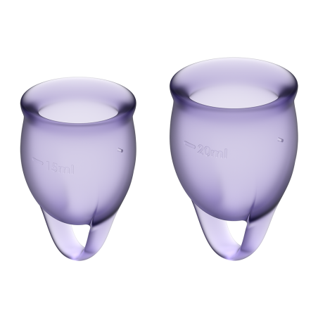 2 coupes mensturelles Satisfyer Light Violet FEEL CONFIDENT - CC597821