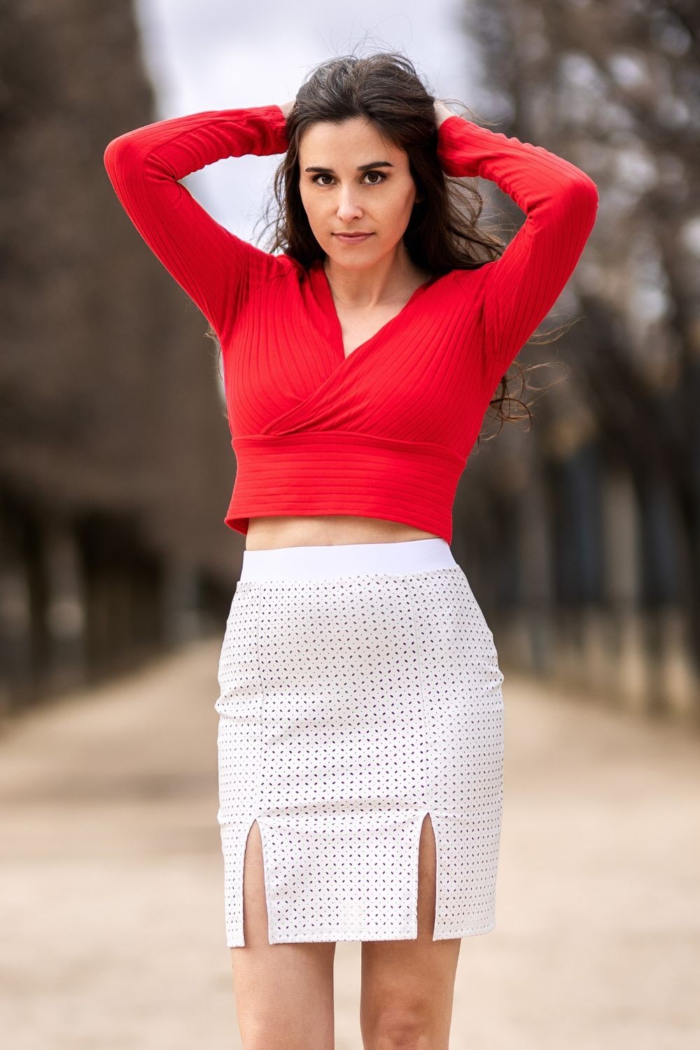 Jupe longue blanche Natacha - LSL3-LWHT