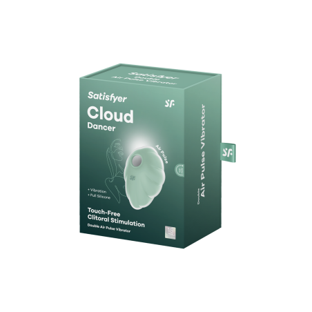 Stimulateur clitoridien par onde de pression sans contact et par vibration USB vert menthe, Cloud Dancer Satisfyer - CC597838
