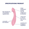 Vibromasseur G spot rose, vibrations fortes G-Force Satisfyer - CC597835