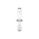 Gode en verre borosilicaté massif transparent Double Crystal Satisfyer - CC597829