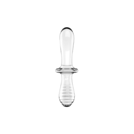 Gode en verre borosilicaté massif transparent Double Crystal Satisfyer - CC597829