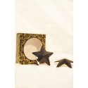 Caches-tétons étoile Métal noir