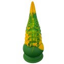 Gode ventouse tentacule Kraken vibrant 21 cm vert et jaune USB - WS-NV101