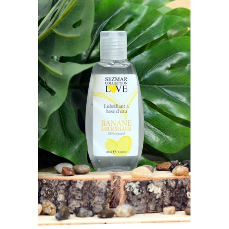 Lubrifiant à base d'eau 100% naturel Banane Milkshake 90 ml