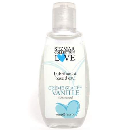 Lubrifiant à base d'eau 100% naturel Crème glacée vanille 90 ml