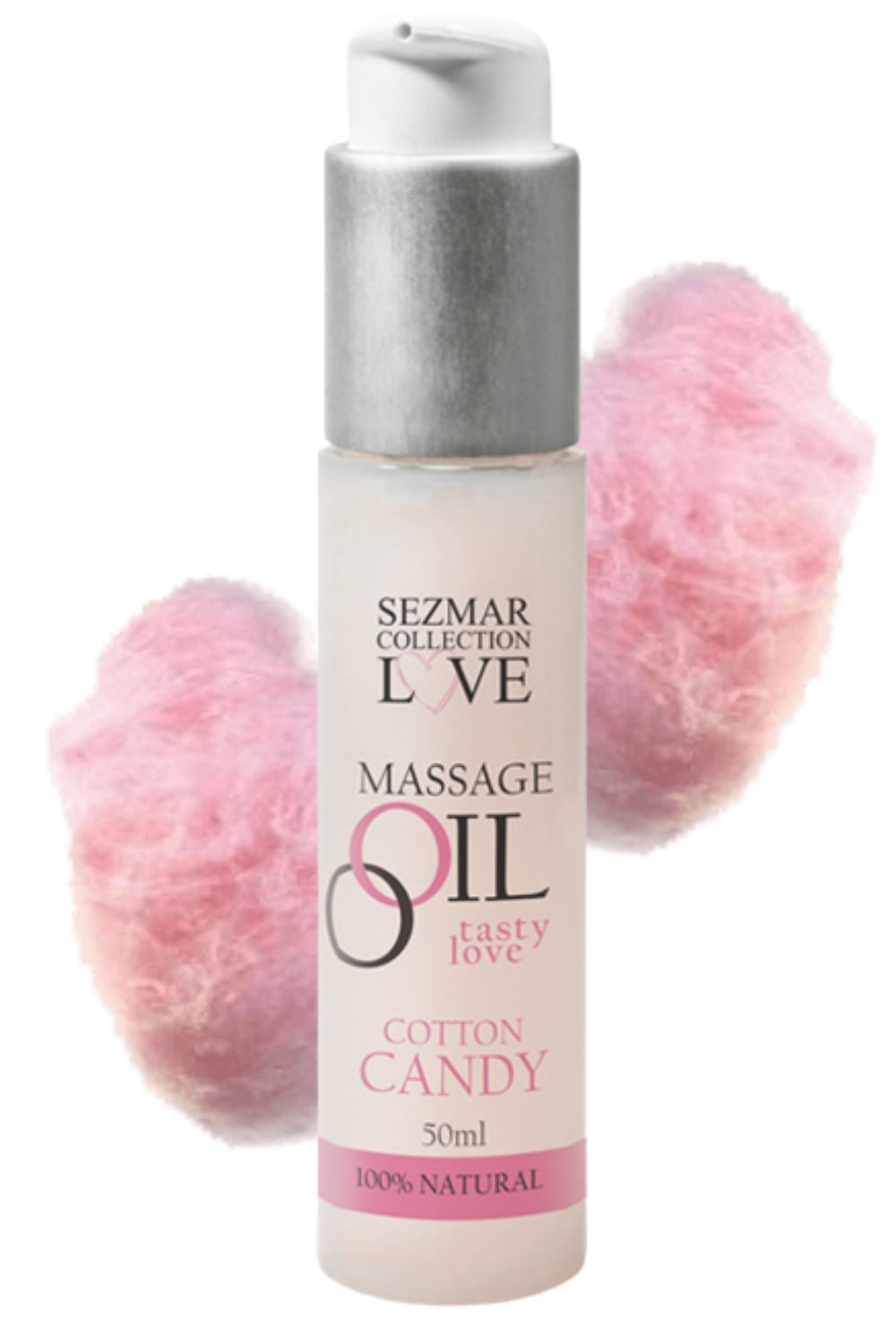 Huile de massage comestible Barbe à papa 50ml
