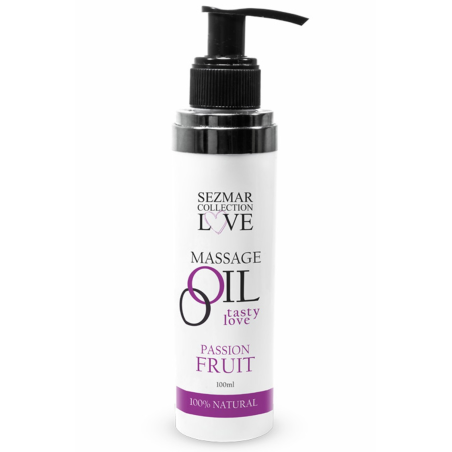 Huile de massage comestible Fruit de la passion 100% naturelle 100ml