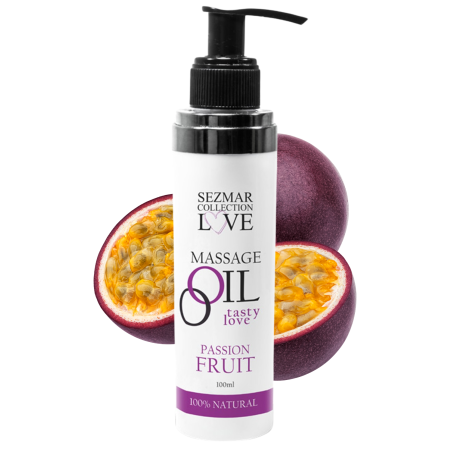 Huile de massage comestible Fruit de la passion 100% naturelle 100ml