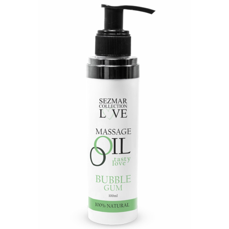 Huile de massage comestible bubble gum 100% naturelle 100ml