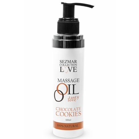 Huile de massage comestible cookie chocolat 100% naturelle 100ml