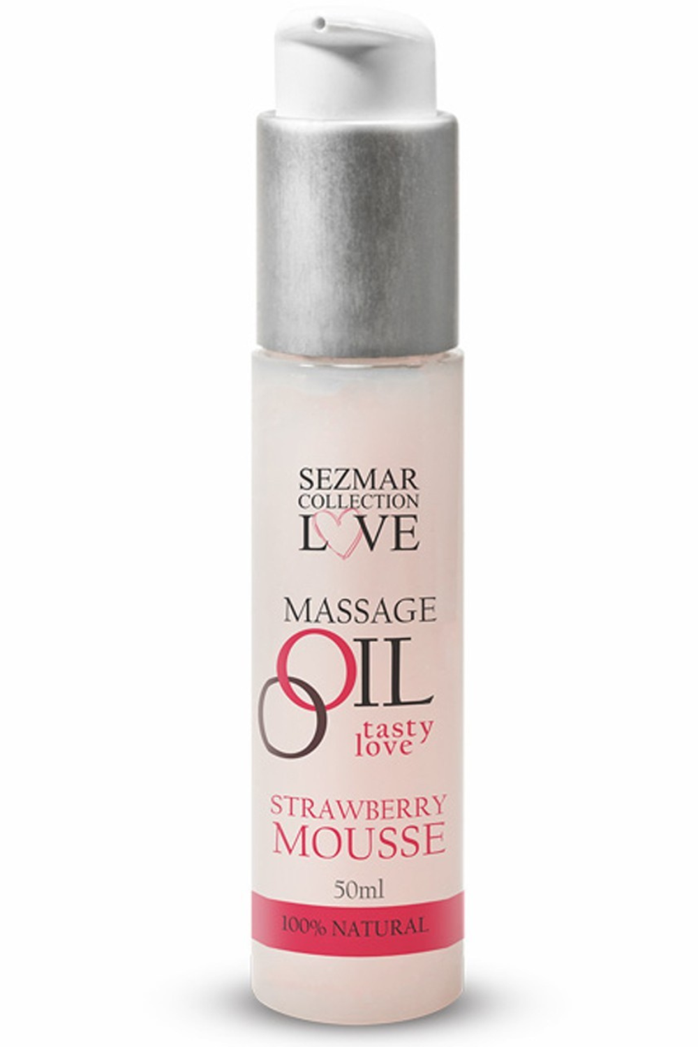 Huile de massage comestible mousse de fraise 50ml