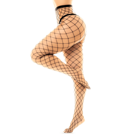 Collant large maille noire - MAL1106BLK