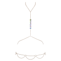 2 Chaines de corps dorées avec strass irisées effet hologramme - R24504296001