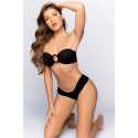 Bikini Bandeau Noir avec Anneau - MAL67124BLK