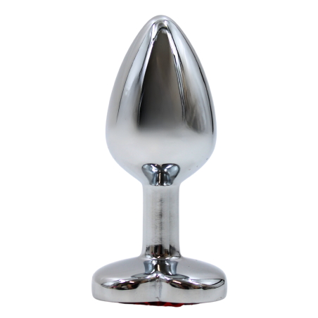 Plug bijou coeur en aluminium bijou rouge Small