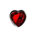 Plug bijou coeur en aluminium bijou rouge Small
