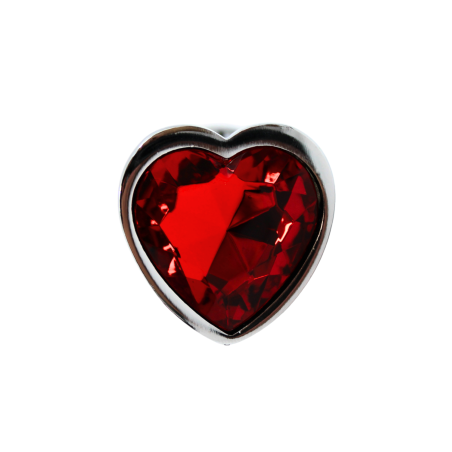 Plug bijou coeur en aluminium bijou rouge Small