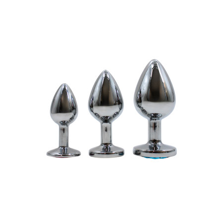 Plug Anal Bijou – Aluminium Bleu (Taille L)