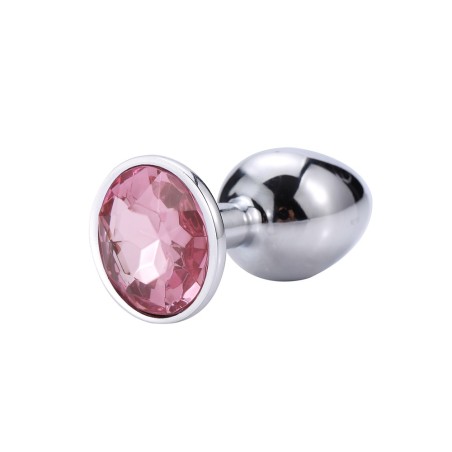 Plug Bijou Anal – Taille S – Cristal Rose (Débutant)