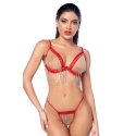 Ensemble Rouge Strassé 2 Pièces - MAL2811RED